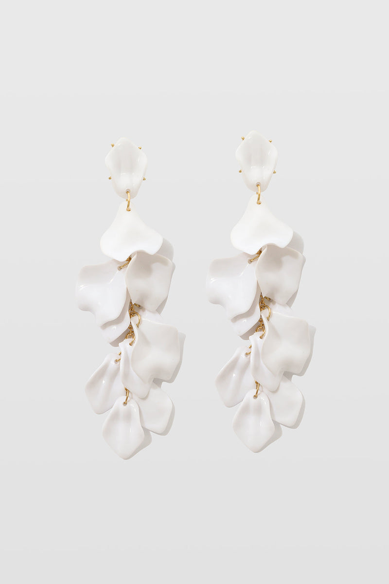 Pendientes de Gotas de Pétalos de Orquídea